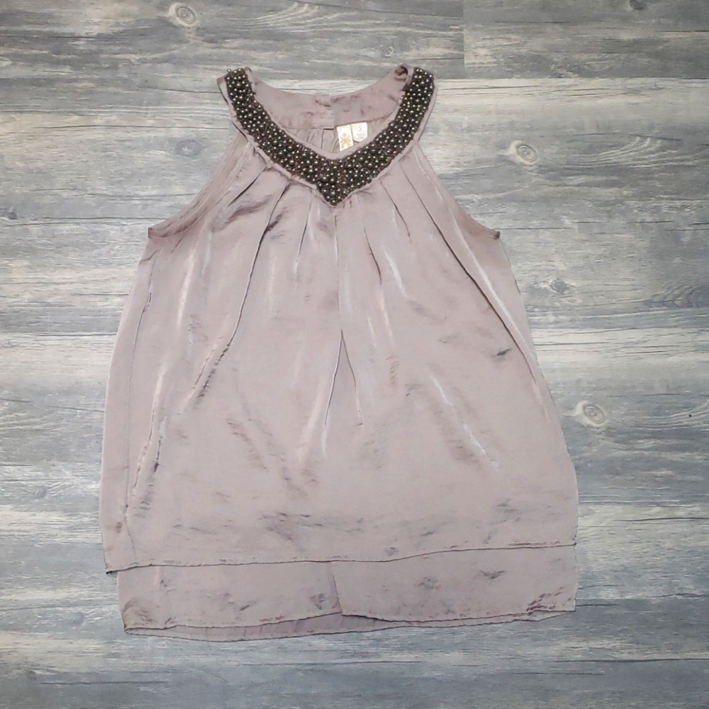 Tauny colored silky blouse